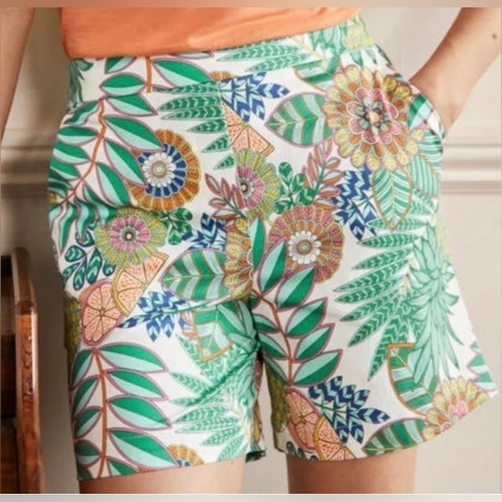 NWT Boden Danby Floral Print Women's pull on Shorts tropical
